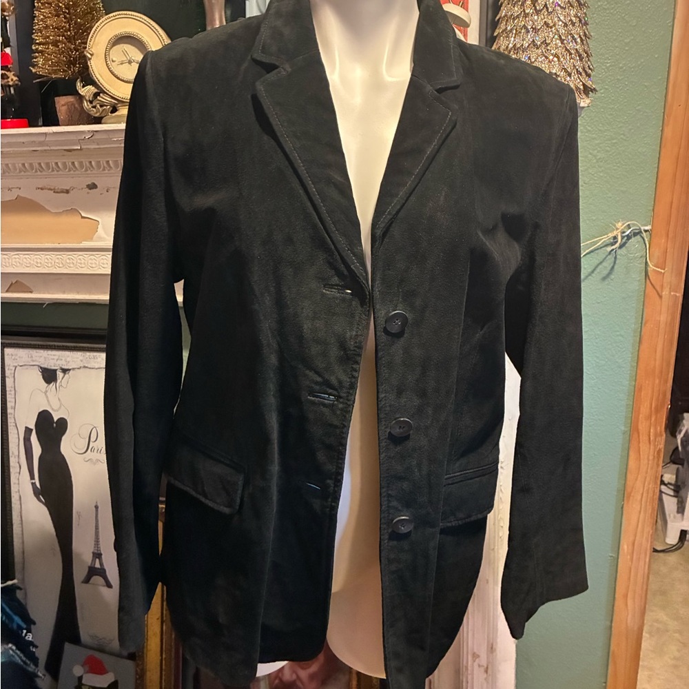 Sonoma Ladies Black Suede Jacket-lined. Mint! - Picture 5 of 7